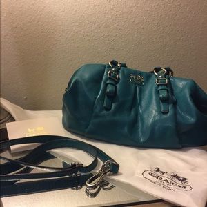 Coach handbag with removable shoulder strap